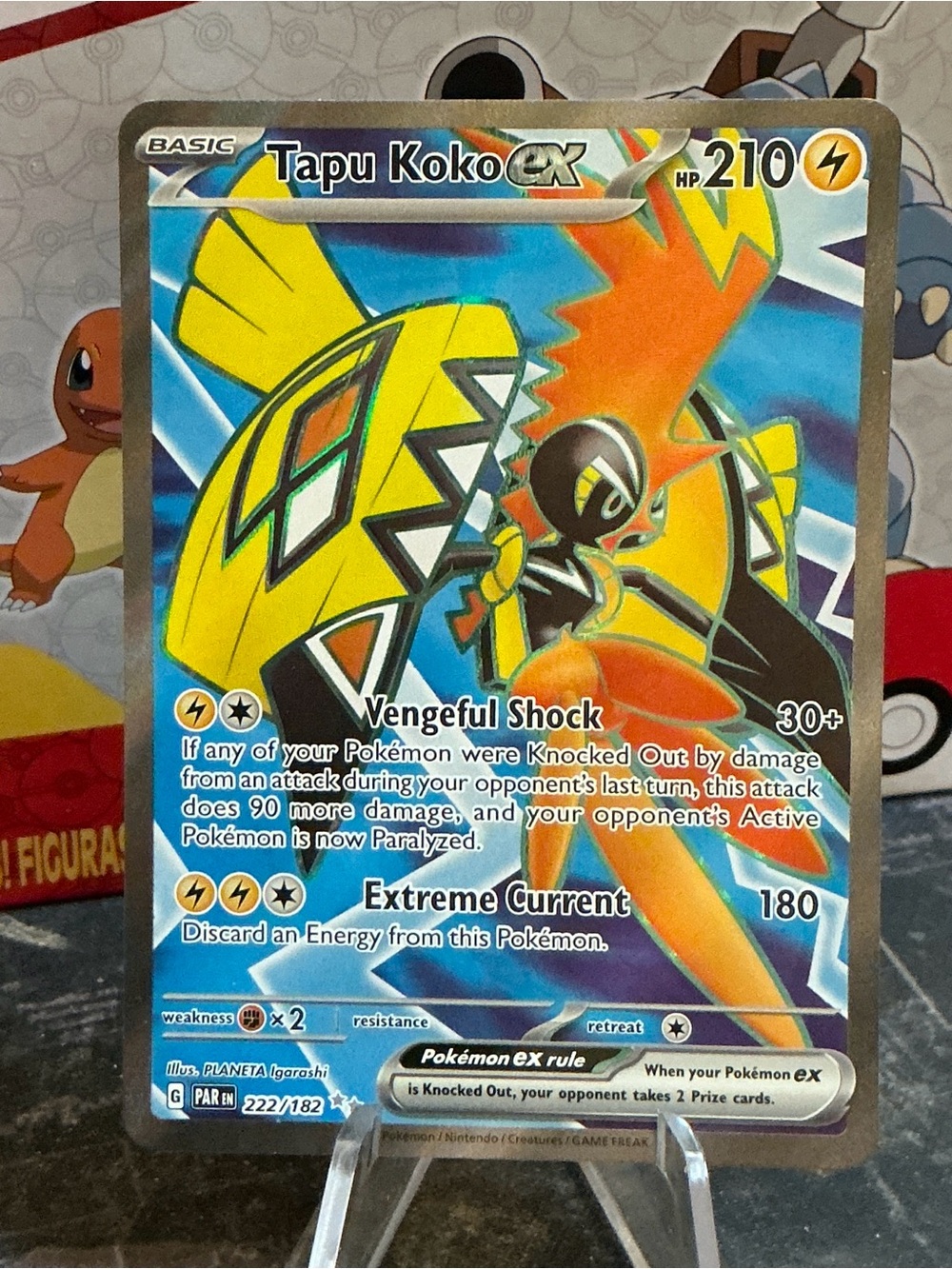 Pokemon Tapu Koko Ex Holo Full Art Collectible Card - Paradox Rift